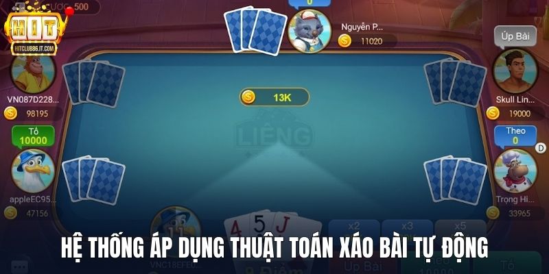 Hệ thống áp dụng thuật toán xáo bài tự động
