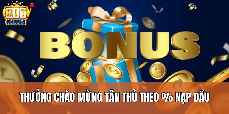 Thưởng chào mừng tân thủ theo % nạp đầu